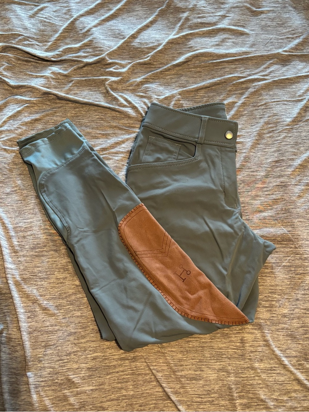 SmartPak Hadley Mid-Rise Riding Breeches - Light Blue 26R